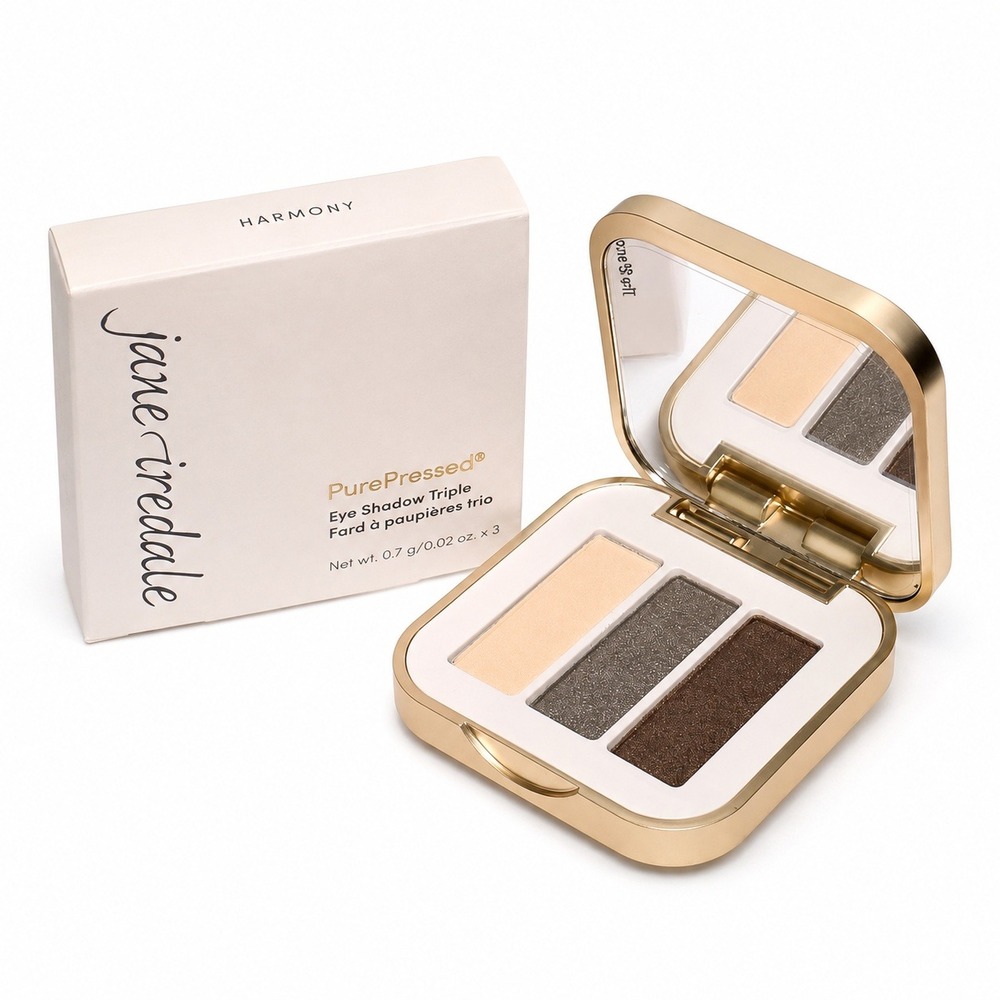 Jane Iredale PurePressed Eye Shadow Triple Harmony Palette New in Box